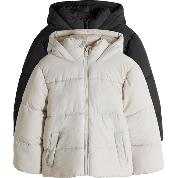 The Set Zimná bunda svetlosivá / čierna 65663396