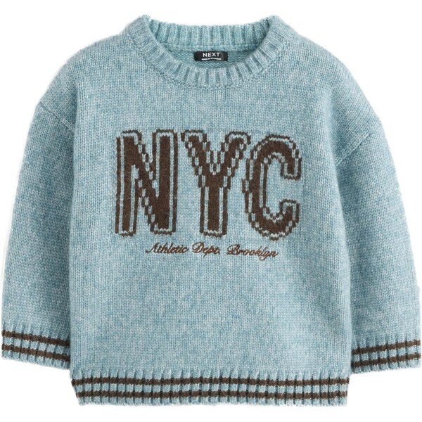 Next Sveter svetlomodrá / čokoládová 65891872