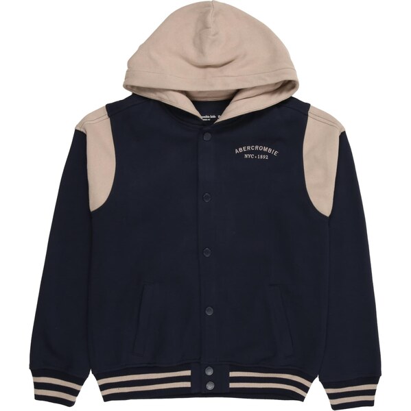Abercrombie & Fitch Tepláková bunda tmelová / tmavomodrá 65894410