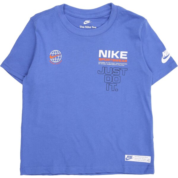 Nike Sportswear Tričko kráľovská modrá / svetlooranžová / čierna / 65665267