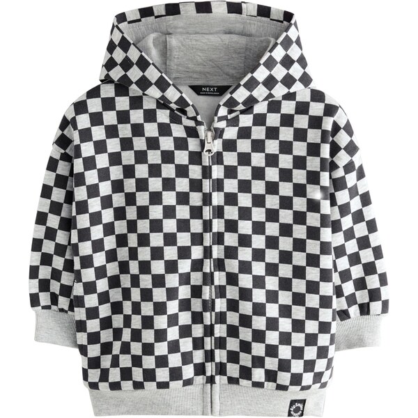 Next Tepláková bunda čierna / biela 65773357