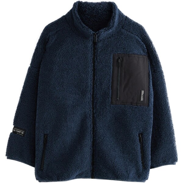 Next Flisová bunda tmavomodrá / čierna 65663366