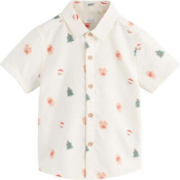 Next Košeľa nebielená / trávovo zelená / oranžová 65853283