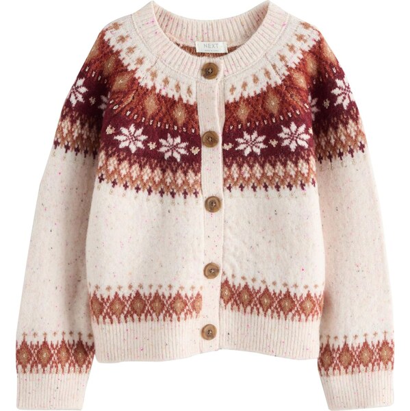 Next Kardigán nebielená / bordová / hrdzavo červená 65892511