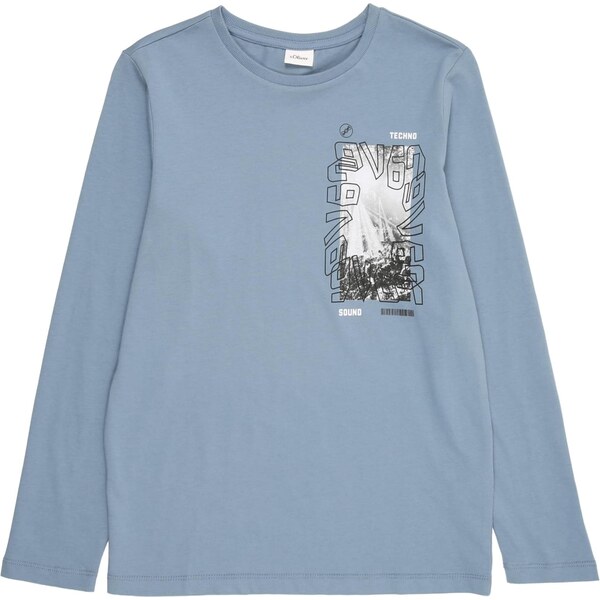 s.Oliver Tričko svetlomodrá / sivá / čierna / biela 65893236