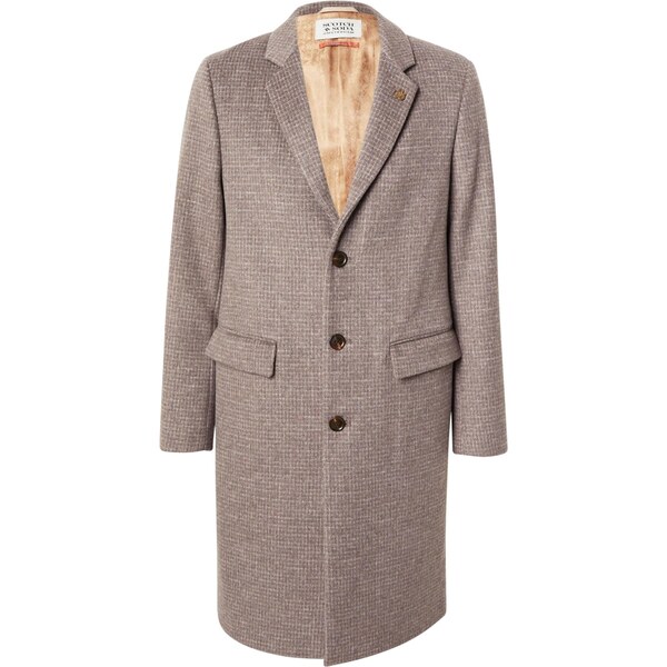 SCOTCH & SODA Prechodný kabát CLASSIC tmavobéžová / sivá / biela 66057220