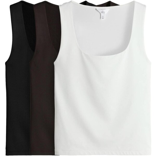 The Set Top tmavohnedá / čierna / biela 65662783