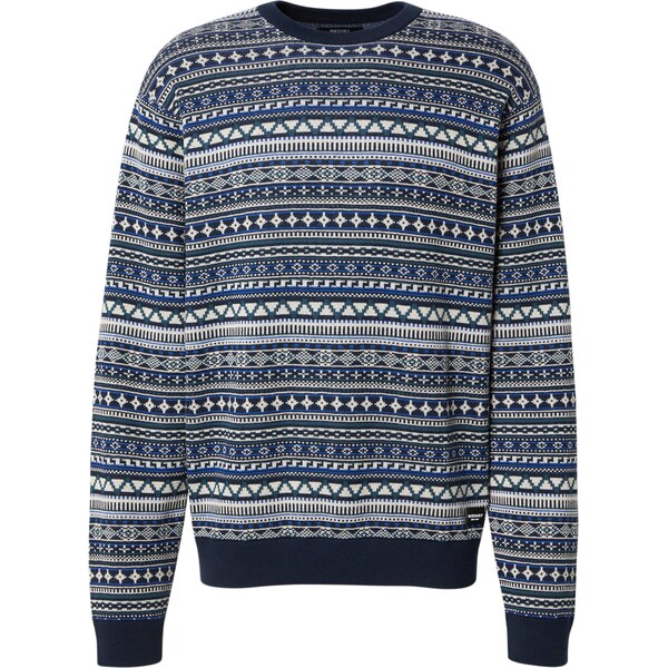 Iriedaily Sveter Mineo modrá / námornícka modrá / petrolejová / biela 66119805