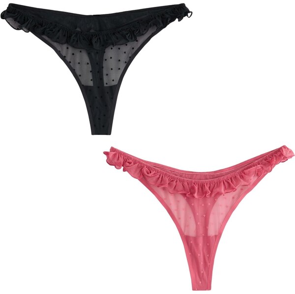 Next Tangá ružová / čierna 65891952