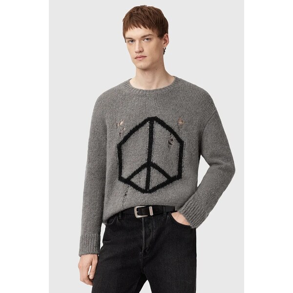 Sveter s prímesou vlny AllSaints MESSAGE 65496512