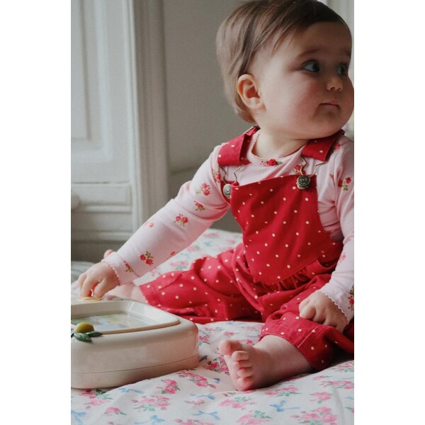 Detské bavlnené nohavice Konges Sløjd NOLA OVERALLS GOTS 65496463