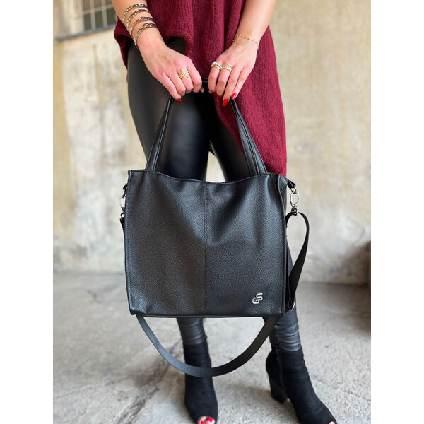 GROSSO Čierna veľká kabelka cez rameno 66937846