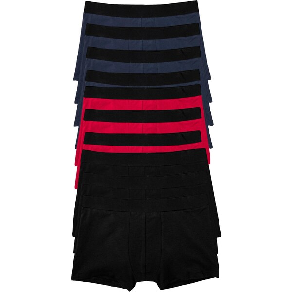 bonprix Boxerky, priliehavé, s bavlnou (10 ks v balení), farba modrá 44792561