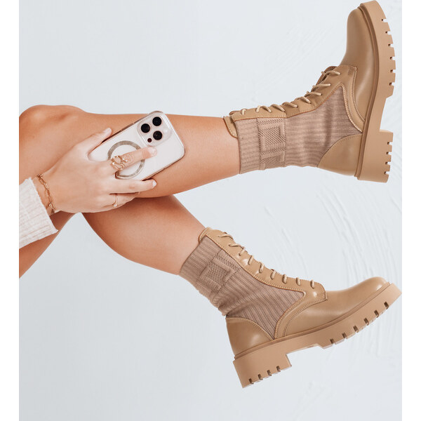 BASIC Béžové workery CALLAB so vsadkou ZY0381 46699169