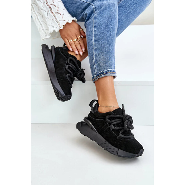 Kesi Semišové dámske tenisky na platforme s hrubým šnurovaním Artiker 65492652