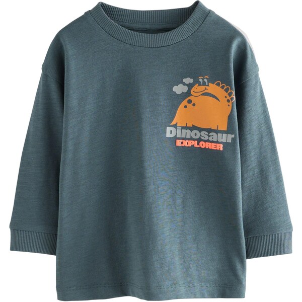 Next Tričko sivá / jedľová / oranžová 65887575