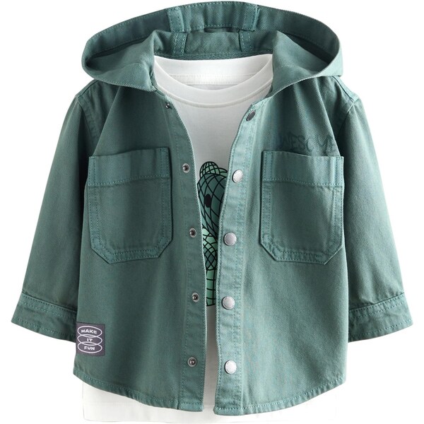 Next Tričko zelená / petrolejová / čierna / biela 65891917