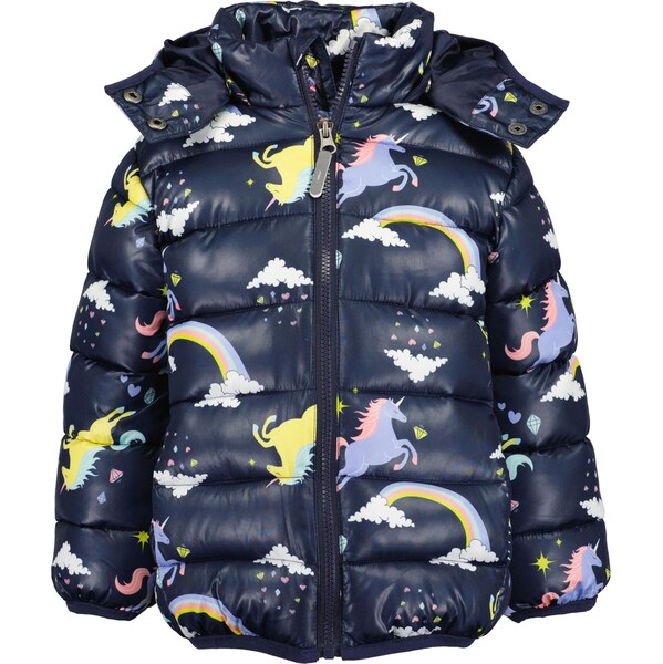 BLUE SEVEN Zimná bunda námornícka modrá / svetlomodrá / žltá / biela 65878564