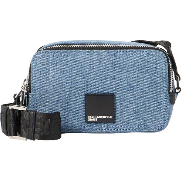 KARL LAGERFELD JEANS Taška cez rameno modrá denim / čierna 65894535