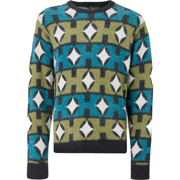 HUF Sveter Space Age sivá / olivová / petrolejová / čierna 66052160