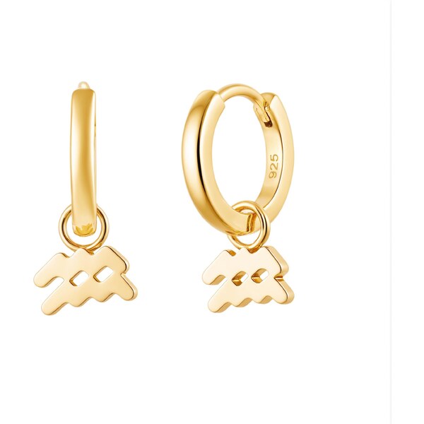 Olivie Strieborné náušnice VODNÁR GOLD 9597 64286387