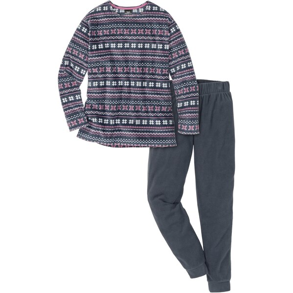 bonprix Flísový domáci úbor, farba modrá 44731509