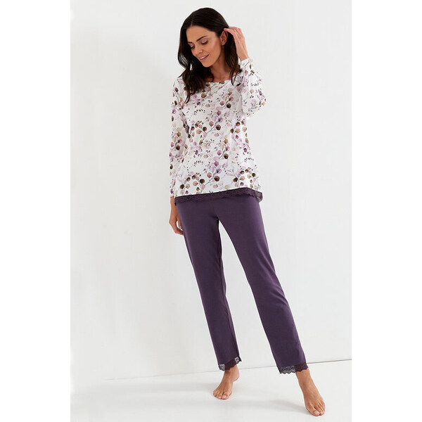 Cana Dámske pyžamo Botanic ecru 46997848