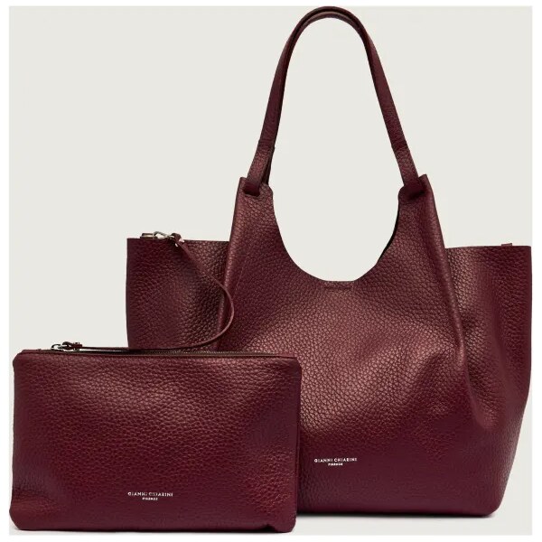 GIANNI CHIARINI Kožená shopper kabelka + príručná taštička Dua 65473576