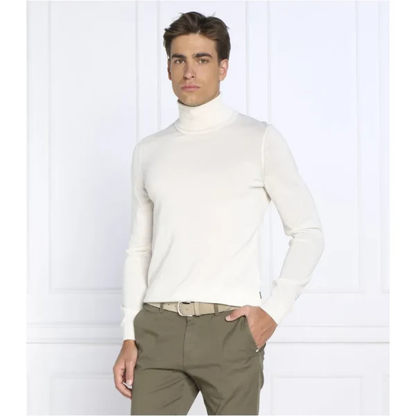 BOSS BLACK vlnený rolák musso-p | slim fit 65611086