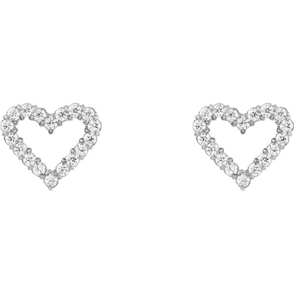 Daniel Wellington Trblietavé oceľové náušnice Srdce s kubickými 66579145