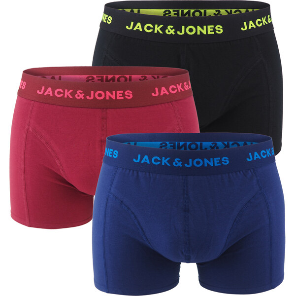 JACK & JONES - boxerky 3PACK Jaczane ocean & cavern color combo - 65504200