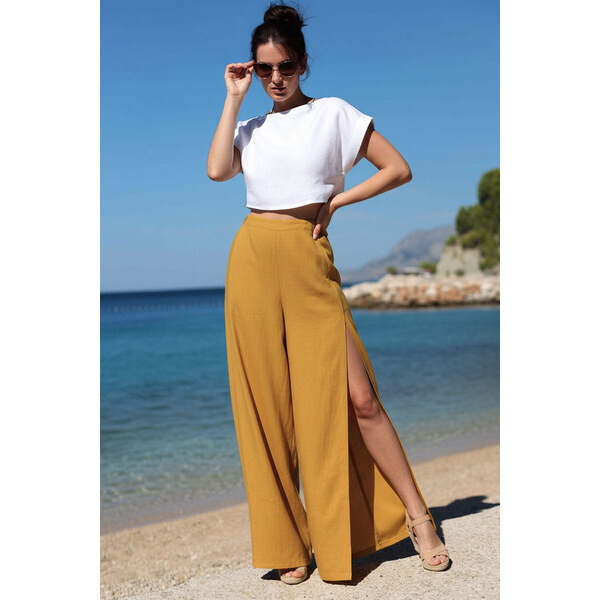 Široké lanové nohavice Lotika Premium 65247472