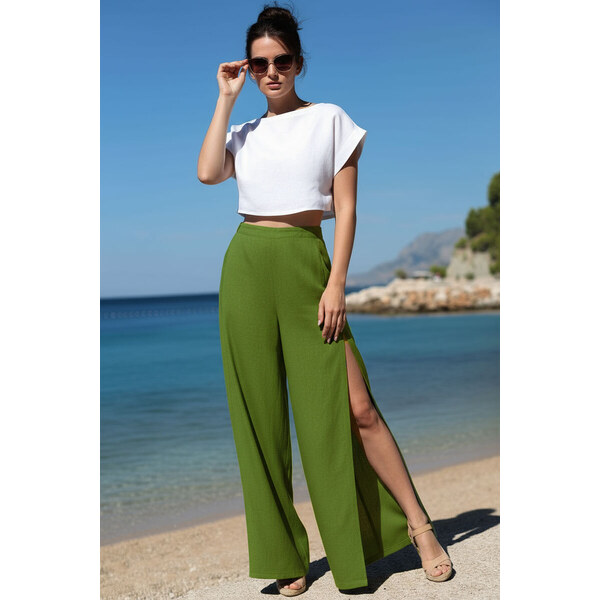 Široké lanové nohavice Lotika Premium 65247473