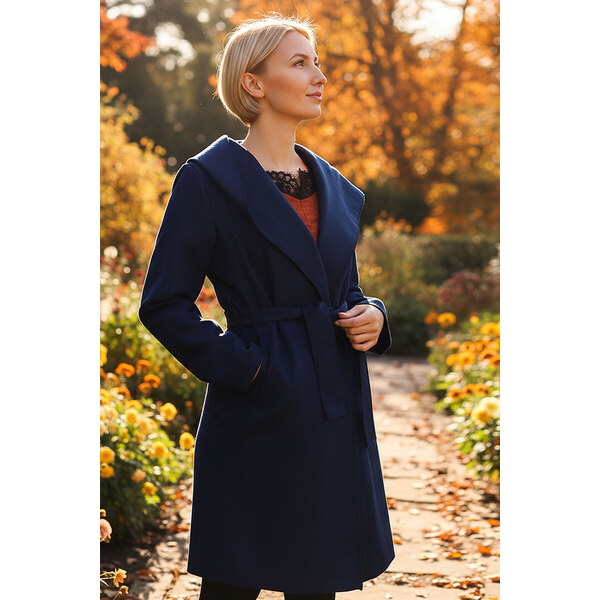 Glara Dlhši dámsky kabát s kapucňou 8395850