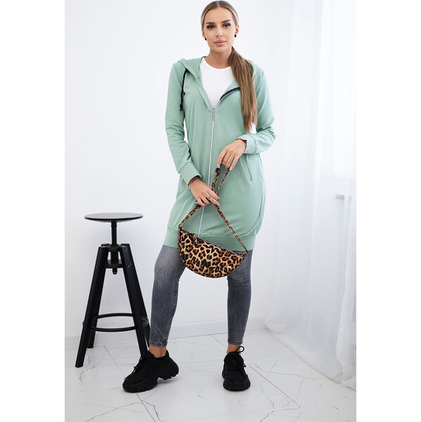 Kesi Mätová dámska pohodlná dlhá mikina na zips s kapucňou 65534804