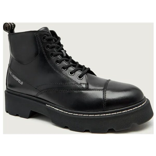 Karl Lagerfeld Kožené vysoké topánky KAMDEN 65494263