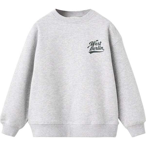 MANGO KIDS Mikina BERLIN kamenná / tmavozelená 65560094