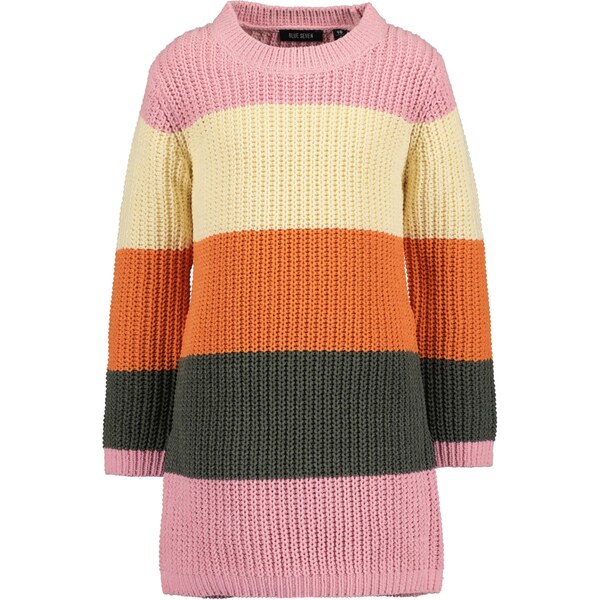 BLUE SEVEN Šaty pastelovo žltá / grafitová / oranžová / ružová 65878557