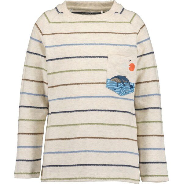 BLUE SEVEN Tričko nebielená / tmavomodrá / hnedá / svetlozelená 65905326