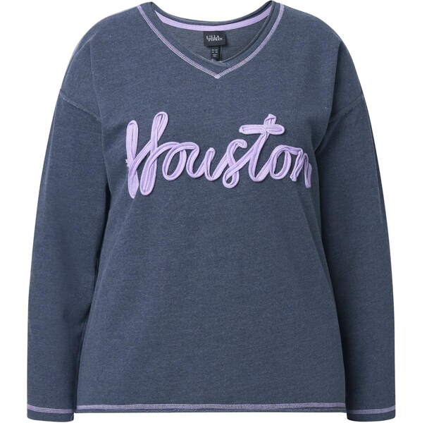 Ulla Popken Mikina Housto tmavomodrá / levanduľová 65660863