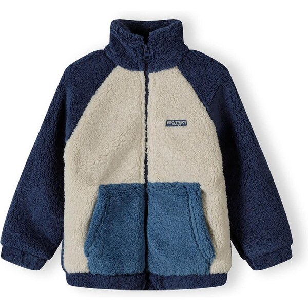 MINOTI Flisová bunda krémová / kráľovská modrá / tmavomodrá 65660722