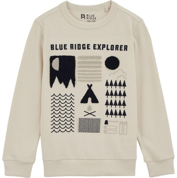 WE Fashion Tričko béžová / tmavobéžová / námornícka modrá 65887123