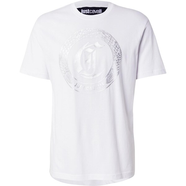 Just Cavalli Tričko strieborná / biela 65894812