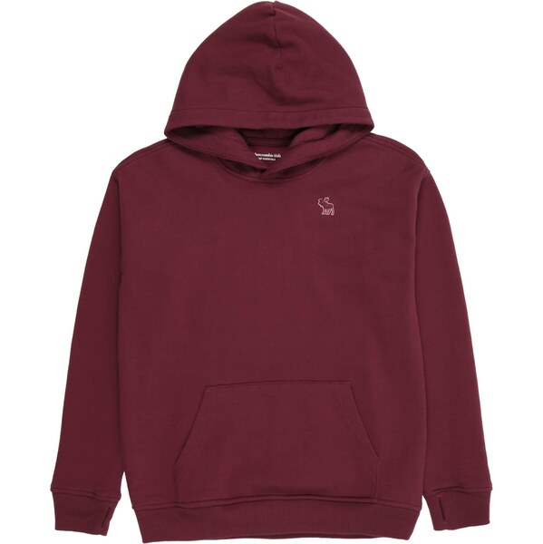 Abercrombie & Fitch Mikina ESSENTIALS FLEECE karmínovo červená 65894801