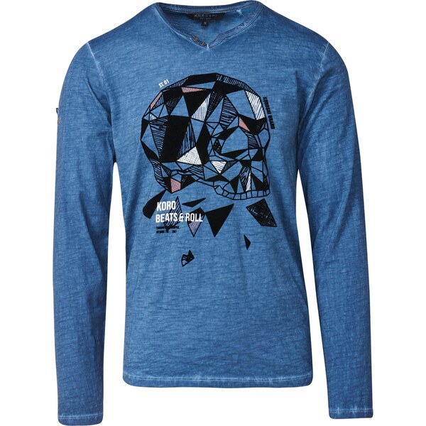 KOROSHI Tričko modrá / čierna / biela 65889646