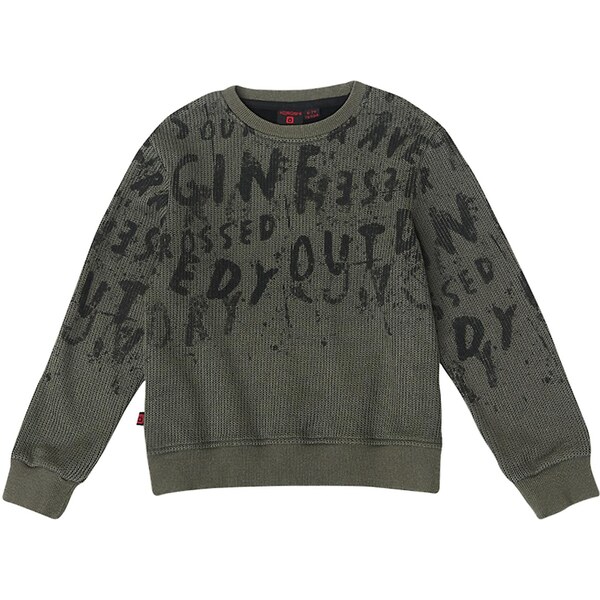 KOROSHI Sveter kaki / čierna 65890166