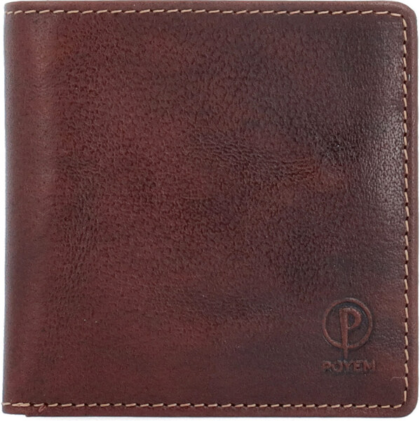Pánska kožená peňaženka Poyem hnedá 5242 Poyem H 65540817
