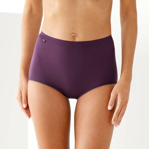 Maxi nohavičiky Sloggi Basic+, súprava 3+1 zdarma sivá+slivková+ružová 65543260