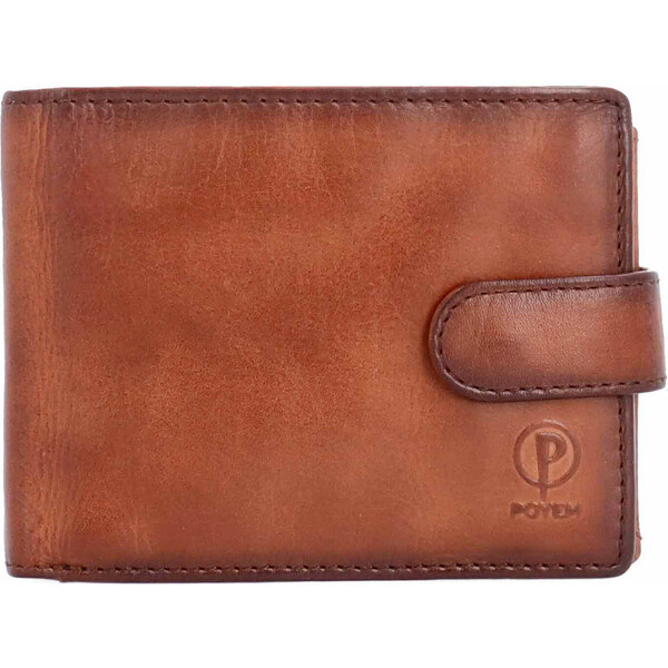 Pánska kožená peňaženka Poyem koňaková 5250 Poyem KO 65544618