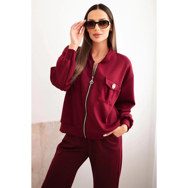 MladaModa Komplet dámsky z viskózy s ozdobným motívom a nohavicami 65780919